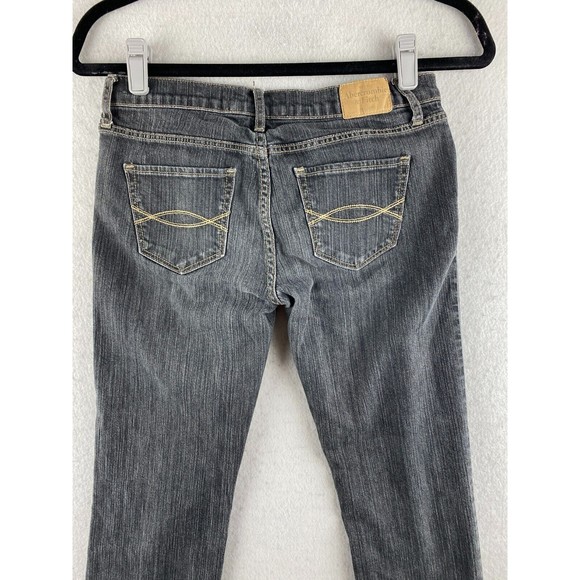 Abercrombie & Fitch Jeans Womens 0 Grey Erin Distressed Denim Stretch Pockets - Picture 11 of 15